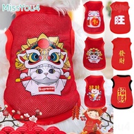 Dog Clothes Cartoon Pet Vest Teddy Clothes New Year Dog Clothes Vest Clothes Small Dogs Poodle Cat C