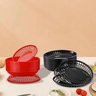 [whfashionkk] 24Pcs Oval Food Baskets Food Serving Tray Bread Fry Baskets Serving Tray for