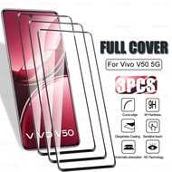 3Pcs Full Curved Glass For Vivo V50 Screen Protector Tempered Glass Vivo V50 Screen Protector VivoV5