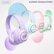 Sanrio Headphones Kuromi Wireless Headsets Earphones Bluetooth Stereo Sound Noise Reduction Earbuds 