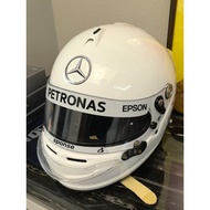 F1 Rider Helmet Model, PETRONAS, EPSON, etc. Sponsorship Logo Clearly Visible, 1/5 Scale, High Detai
