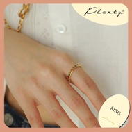 Plenty Wednesday Rainbow Adjustable 16K Gold Plated Ring