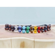 7 Chakra Crystal Beads Adjustable Bracelet
