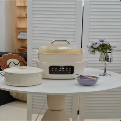 220V lotor Electric Steamer Ceramic Slow Cooker Automatic Soup Pot for Home Use CW