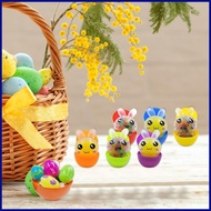 Mini Soft Squeeze Toy Squishy Easter Toys 12pcs Rabbit Sensory Toy Easter Eggs Basket Stuffers Gift for Kids lusg lusg