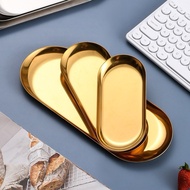 Stainless Steel oval tray gold tray/gold tray/bill tray/gold hardware decoration/Home decoration/ova