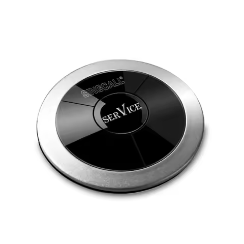 SINGCALL Wireless Calling System Restaurant Pager, Single Service Button for Restaurant ,Waterproof 