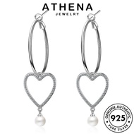 Athena Jewelry925Hati Moissanite Hoop Berlian Anting Perak Asli Wanita