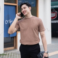 Beppu BYBLANK Waffle Knit T-Shirt - Premium Men's Plain Waffle T-Shirt