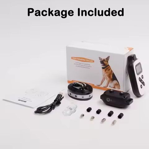 New Classic Black and White Dog Training Collar Dog Bark Collar No Bark Device With Remote Electric 