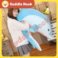 【Cuddle Nook】100/120/140/160cm Stuffed Toy Animal Pink Blue Dolphin Sea Life Fish Plush Toy Doll Chr