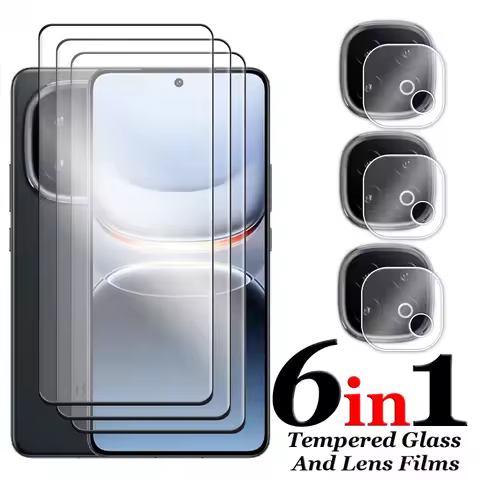 6in1 For Vivo iQOO 13 5G Glass For Vivo iQOO 13 Tempered Glass 2.5D Full Cover Glue Screen Protector