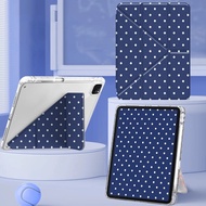 3+Y-Folding polka dot pattern ipad Case For ipad 11th A16 12th Gen 10th 10.9 9th 8th 7th 10.2 6th 5t