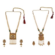 Efulgenz Indian Bollywood Traditional Gold Tone Crystal Faux pearl Kundan Wedding Strand Necklace Ea