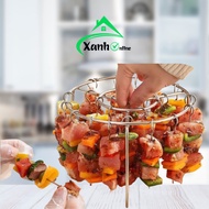 Stainless Steel Barbecue Skewer Rack for Fryer - 24 Stainless Steel Barbecue Skewer Tray for Oil-Fre
