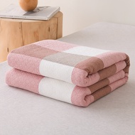 LZD 100% Cotton Gauzed Bedding Quilt Multicolor King Queen Size Bedspreads Sleeping Blanket Air Cond