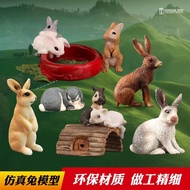T Tongde Simulation Rabbit Model Animal Toy Farm Rabbit Little White Rabbit Lop-Eared Rabbit Dwarf G