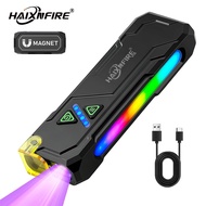 HaixnFire W109 Mini Flashlight Rechargeable UV Lamp 2500 Lumens LED Super Bright Flashlight Outdoor 
