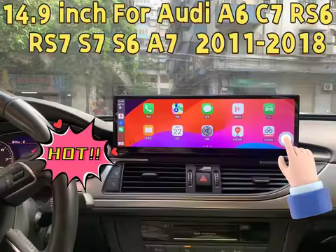 14.9“ CarPlay Auto For Audi A6 C7 RS6 RS7 S7 S6 A7 2011-2018 Android 14 Multimedia Touch Screen Head