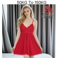 Plus Size Sexy Lace Nightdress | 50-150KG Fit | Comfy & Breathable Lingerie Psn114