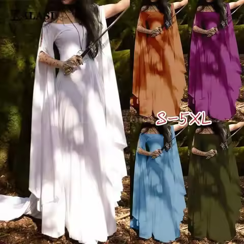 Summer Women Medieval Pixie Faerie Dress Lace Dress Bohemian Gypsy Tribal Dress Size S-5XL
