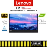 Lenovo L15 Mobile Monitor 15.6" FHD 60Hz WLED USB-C Portable Monitor (1Y Lenovo r Warranty)