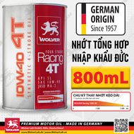 Quà VIP - Nhớt Wolver Racing 10W40 API SL - Wolver Racing - Wolver 10W40 - German Lubricant Đức - Ra