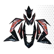HONDA RS150-V2 COVER SET BLACK GTR 1 HEART [MAGIC BOY]