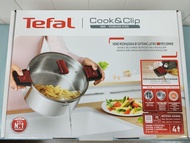 (新款) Tefal Cook &amp; Clip 系列，法國特福24CM不銹鋼雙耳煲， 電磁爐適用