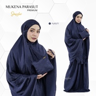 Mukena Parasut SakeeNa Premium Parasit Travelling Jumbo Dewasa Polos