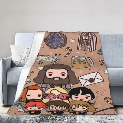 harrys potters Print Blanket For Men Women Super Soft Cozy Throw Blankets for Sofa 50x60 Inches Mult