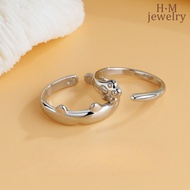 Cute Cat Paw Couple Rings Fashion Simple Animal Open Rings Valentine's Day Couple Rings
