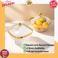 Fruit Tray With Lid and Base Plastic Material Mangkuk Hidang Koktel Mewah