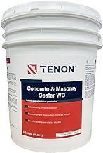 Tenon Concrete &amp; Masonry Sealer WB - Natural Look, Seals Indoor &amp; Outdoor, Great for Concrete, Stone, Brick, Masonry, Stucco, &amp; More, Repels Water, Ready-to-Use, Fast-Drying (5 Gallon, 1)