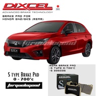 (HONDA GN2/GK5) DIXCEL BRAKE PAD S TYPE 700°C REAR S 335036
