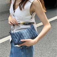 New Style D-Journey D-Journey Denim Lunch Box Bag Zipper Opening Closing Cotton Underarm Dumpling Ba