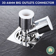 Quality Homes 30-44mm Big Outlets Connectors 15cm x 15cm Floor Grate Washing Machine Drain Hose To F
