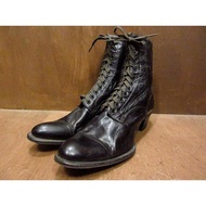 ビンテージ-20's●Milwaukee F. Mayer B. & S. Co.レディースキャップトゥレースアップブーツ黒 size 5●210922k1-w-bt-225cm