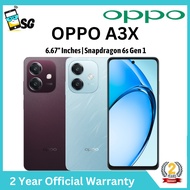 Oppo A3X 4G (4/128GB) (4/64GB) | 6.67" Inches | Snapdragon 6s Gen 1 | 5100mAh | 2 Years Oppo Warrant
