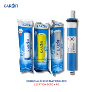 Combo 8 lõi Karofi cho máy KWB-8RO với lõi số 2 ion exchange số 3 CTO dùng cho nguồn nước cứng nước