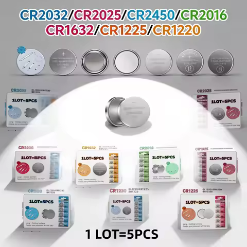 3V CR2032 CR2025 CR2450 CR2016 CR1632 CR1225 CR1220 Lithium Button Coin Cell Battery for Watches Toy
