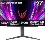 LG ‎27GS93QE 27-inch Ultragear OLED Gaming Monitor QHD 1440p 240Hz 0.03ms DisplayHDR True Black 400 