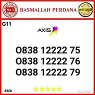 Nomor Cantik AXIS 11digit kwartet 2222 0838 12222 75 RG012 1314