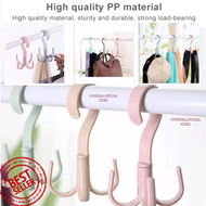 GANTUNGAN 4 KAIT SERBAGUNA / GANTUNGAN LEMARI PUTAR 360 DERAJAT / HANGER PAKAIAN SEPATU TAS 4 KAIT