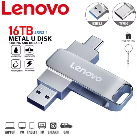 Lenovo 16TB 4TB Pen Drive USB3.1 280MB/s GDPR 2TB 1TB Flash Drive USB3.2 320MB/s U Disk 300MB/s Busi