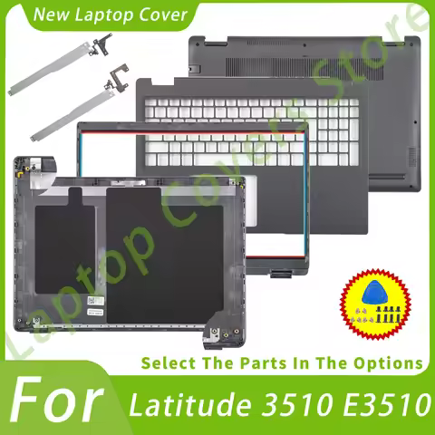 Giparts For Latitude 3510 E3510 New Lcd Back Cover 08XVW9 Front bezel Upper bottom case hinges repai
