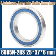 ✓ 6805N-2Rs Stainless Bearing 25*37*6 Mm ( 1 PC ) Abec-5 6805N RS Bicycle BB Bracket Bottom 25 37 6