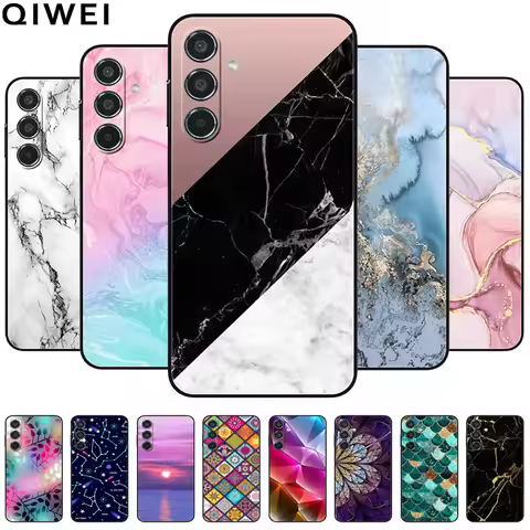 For Galaxy M35 5G Case 6.6'' M356B Fashion Marble TPU Soft Back Shells For Samsung Galaxy M35 5G m 3