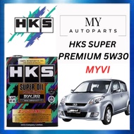 PERODUA MYVI 1.0/1.3 OLD- HKS SUPER OIL Premium 5W30(API SP/ILSAC GF6A)FULLY SYNTHETIC ENGINE OIL [O