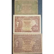 1/5/10 Cent British Malaya 1941